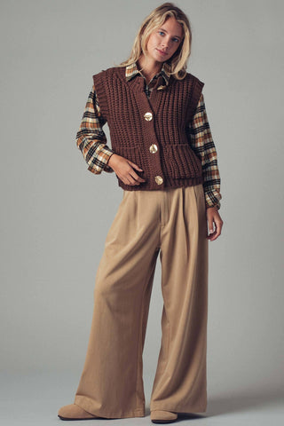 Chunky Knit Sweater Vest
