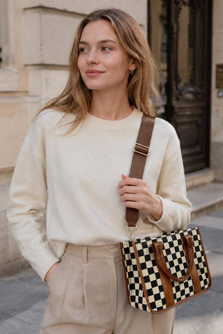 Boston Canvas Tote Crossbody Bag