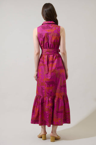 In the Jungle Cileah Collared Maxi Dress