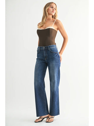 Slim Palazzo Scissor Cut Denim