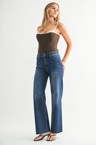 Scissor Cut Wide Leg