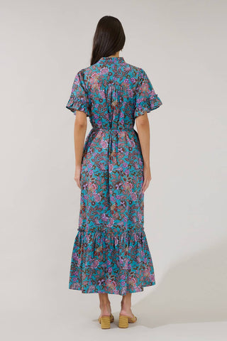 Alna Button Up Midi Dress Berlin Floral