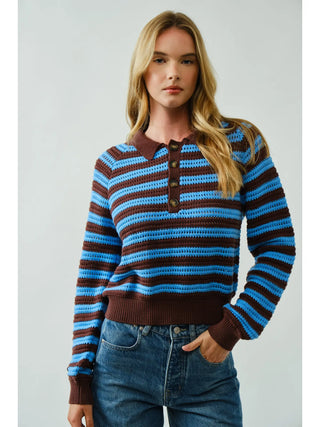 Half-Button Polo Sweater