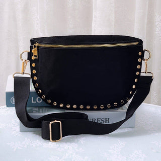 Carina Suede Studded Crossbody Bag