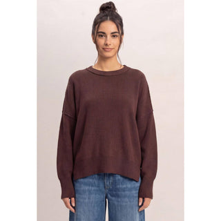 Ribbed Crew Neck Sweater