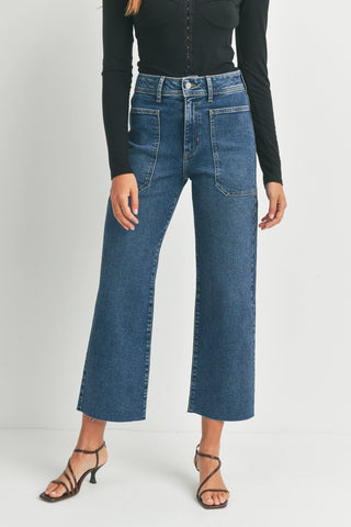 High Rise Utility Wide Leg Jean