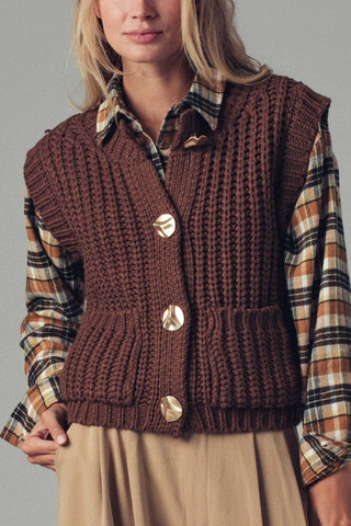 Chunky Knit Sweater Vest