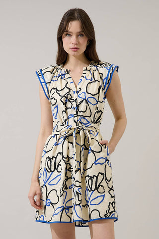 Tercy Floral Olera Ruffle Mini Dress