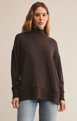 Sable Luxe Mock Neck Top