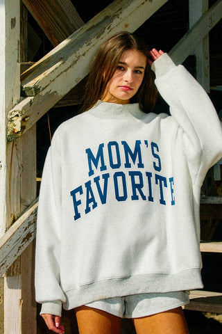 'DAD'S' & 'MOM'S' FAVORITE | Reversible Mock-Neck Sweatshirt