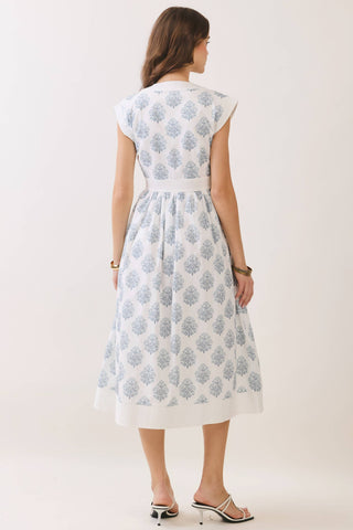 Floral Zip-Up Midi Dress