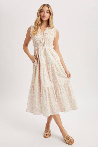 Samantha Smocked Midi Dress