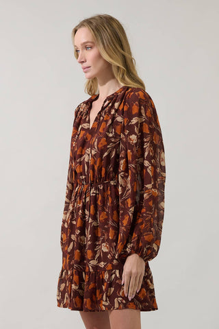 Paxton Balloon Sleeve Mini Dress Autumn