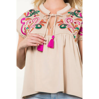Emily Tassel Tie Top