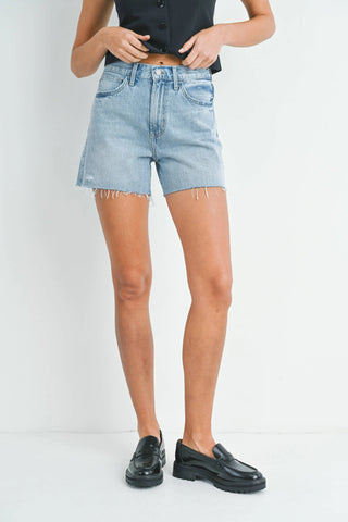 Longer Length Denim Shorts