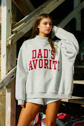 'DAD'S' & 'MOM'S' FAVORITE | Reversible Mock-Neck Sweatshirt