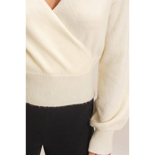 Wrap V Neck Sweater