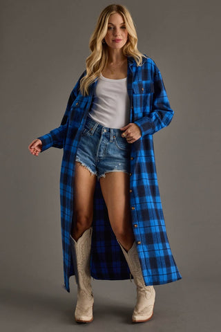 Plaid Long Shacket