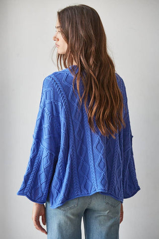 Sarah Cable Knit 3/4 Sleeve Sweater