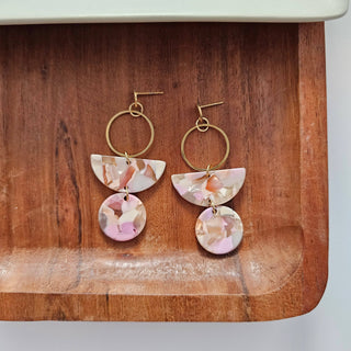 Wren Earrings - Peachy Pink