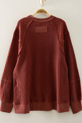 Waffle Patch Pullover