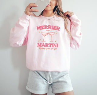 Merrier with a Martini, Graphic Sweatshirt