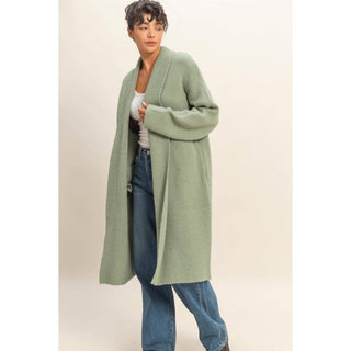 Longline Open Front Duster Sweater