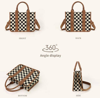 Boston Canvas Tote Crossbody Bag