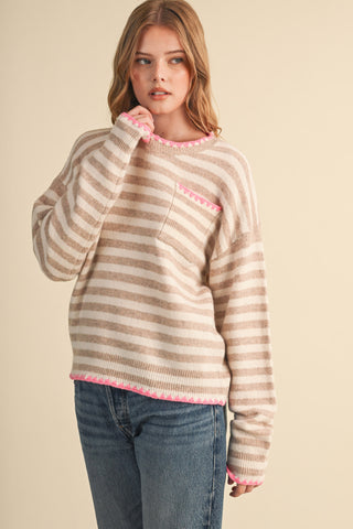 Pinky Striped Sweater