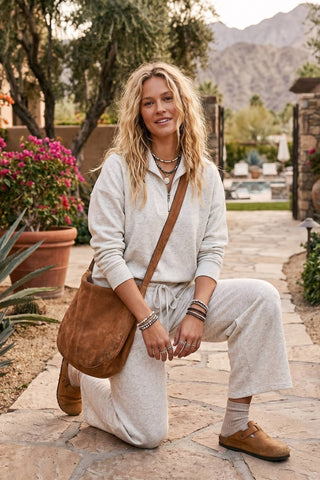 Scuba Half Zip Pullover & Wide Leg Pants Set