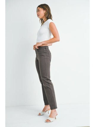 Clean Mid-Rise Straight Jeans