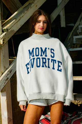 'DAD'S' & 'MOM'S' FAVORITE | Reversible Mock-Neck Sweatshirt