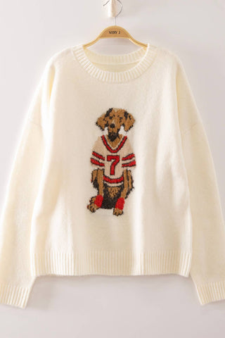 Cozy Gameday Dog Knit Sweater
