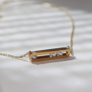 Lumi Bar CZ Necklace