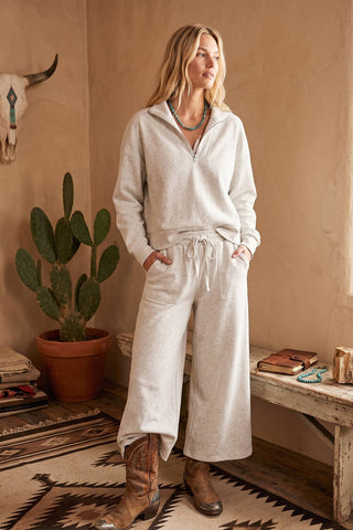 Scuba Half Zip Pullover & Wide Leg Pants Set