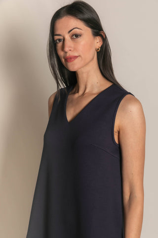 Butter Modal Sleeveless Flutter Skirt Mini Dress