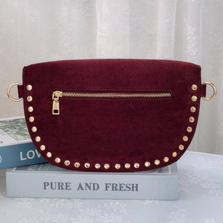 Carina Suede Studded Crossbody Bag