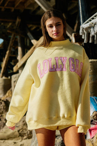 DILLYDALLY + LOLLY GAG| Reversible Mockneck Sweatshirt