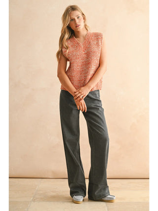 Two Tone Chenille Vest