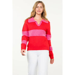 Collared Colorblock Sweater