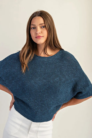 Daphne Dolman Short Sleeve Sweater