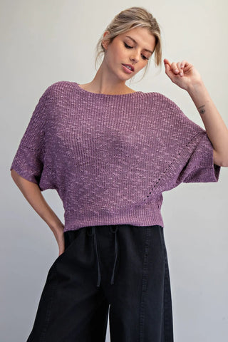 Daphne Dolman Short Sleeve Sweater