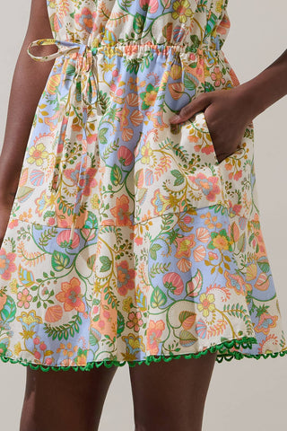 Zamara Floral Bouse Shift Mini Dress