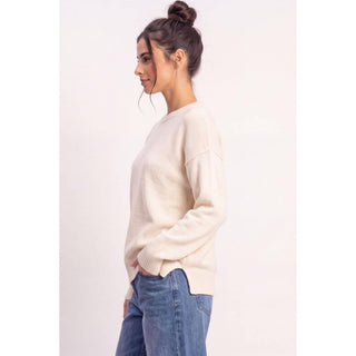 Ribbed Crew Neck Sweater