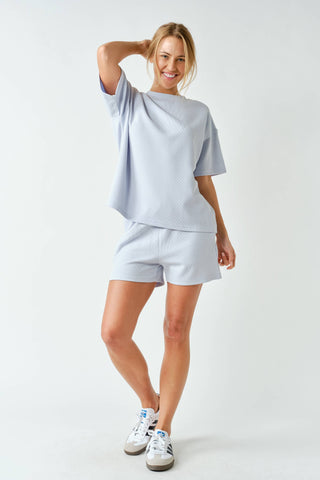 Luxe Sand Wash Rib Classic Tee Set