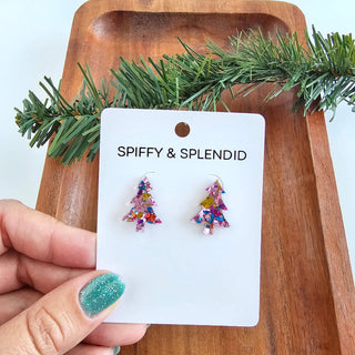 Christmas Tree Studs // Holiday Earrings