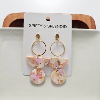 Wren Earrings - Peachy Pink