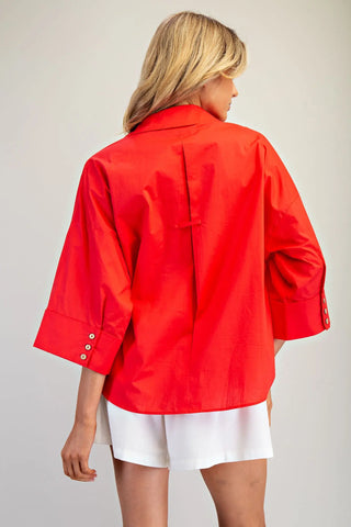 Patty Pleat-Back Blouse