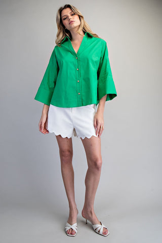 Patty Pleat-Back Blouse