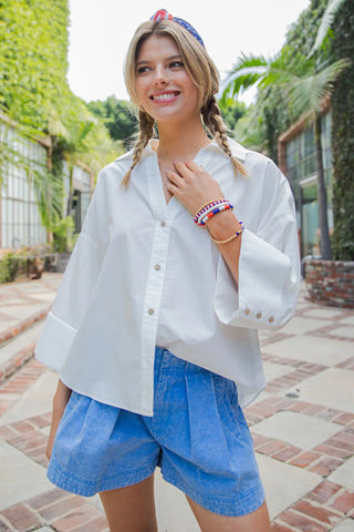 Patty Pleat-Back Blouse